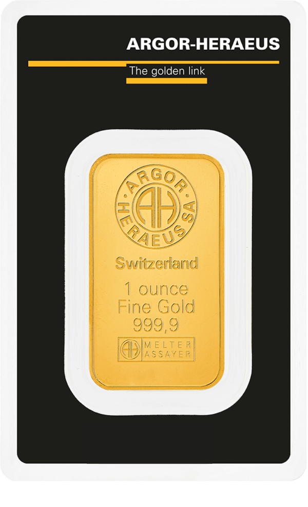 Argor-Heraeus 1 uncja tłoczona sztabka