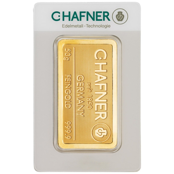 Штампований злиток C. Hafner 50 г