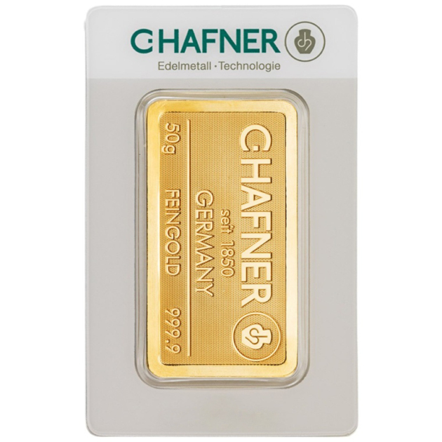 Штампований злиток C. Hafner 50 г