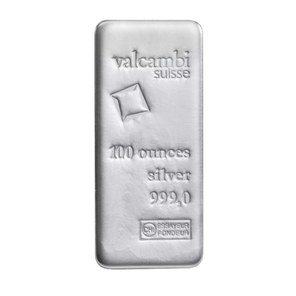 Литой слиток Valcambi 100 унций